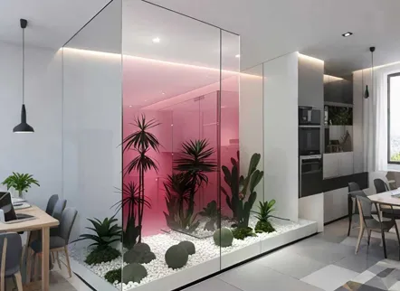 붉은 중간 그라디언트 필름